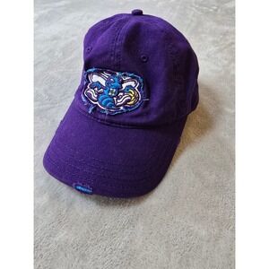 Vintage New Orleans Hornets Hat Cap OSFA Purple Strapback NBA Y2K